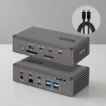 StarTech.com Thunderbolt 5 Dock with NVMe Slot for Mac and Windows, Up to Dual 8K 60Hz or Triple 4K 144Hz, 140W Laptop Charging, 5GbE, 120Gbps Bandwidth Boost