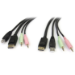 StarTech.com 6ft 4-in-1 USB DisplayPort KVM Switch Cable w/ Audio & Microphone