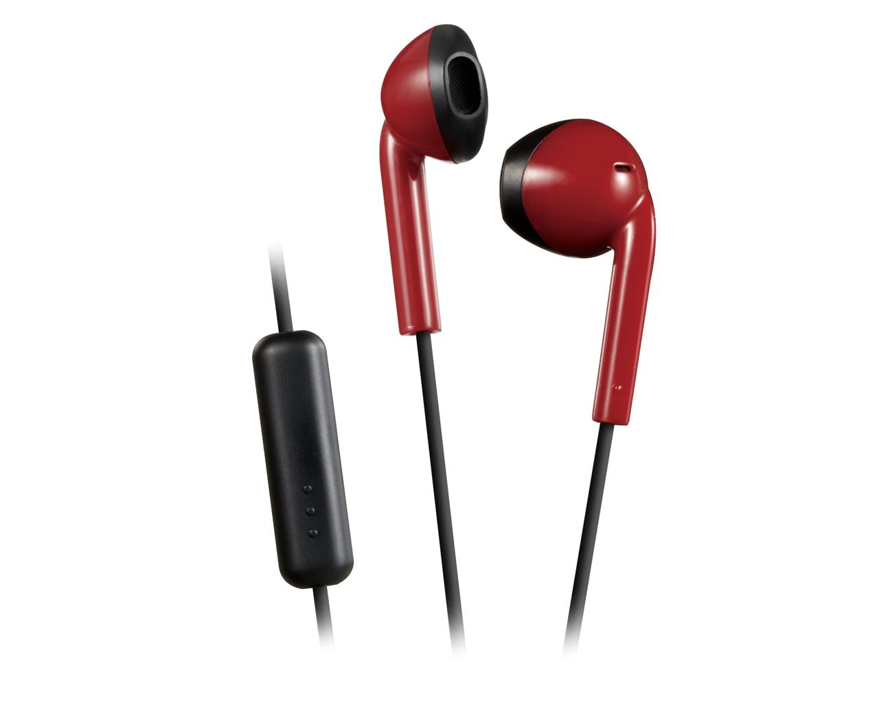 JVC HA-F19M-RB hörlur och headset Kabel I öra Samtal/musik Röd