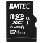Emtec 64GB UHS-I U1 EliteGold MicroSD Memory Card inc Adapter