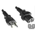Microconnect PE160518 power cable Black 1.8 m Power plug type J C15 coupler