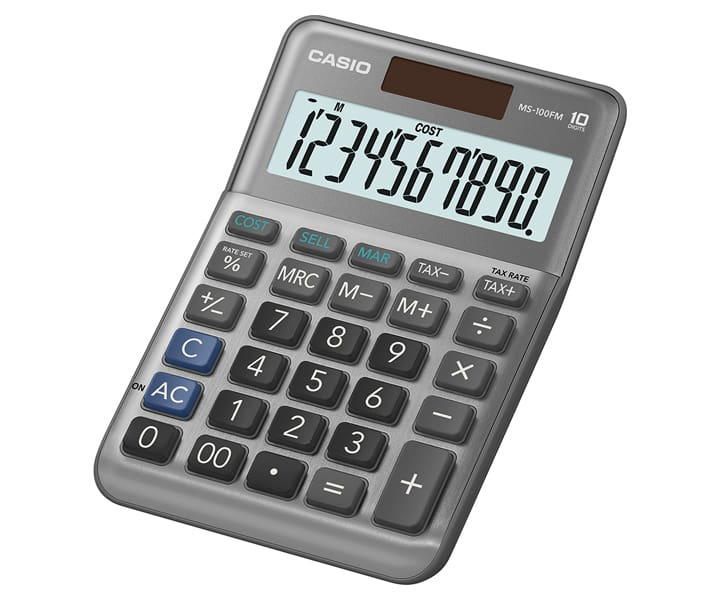Image of Casio MS-100FM calculator Desktop Basic Grey