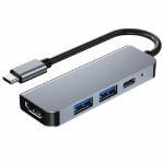 JLC Q4 Type C 4 Port Adapter - Grey