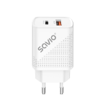 Savio LA-04 USB Type A & Type C Quick Charge Power Delivery 3.0 Indoor Smartphone, Tablet White Fast charging