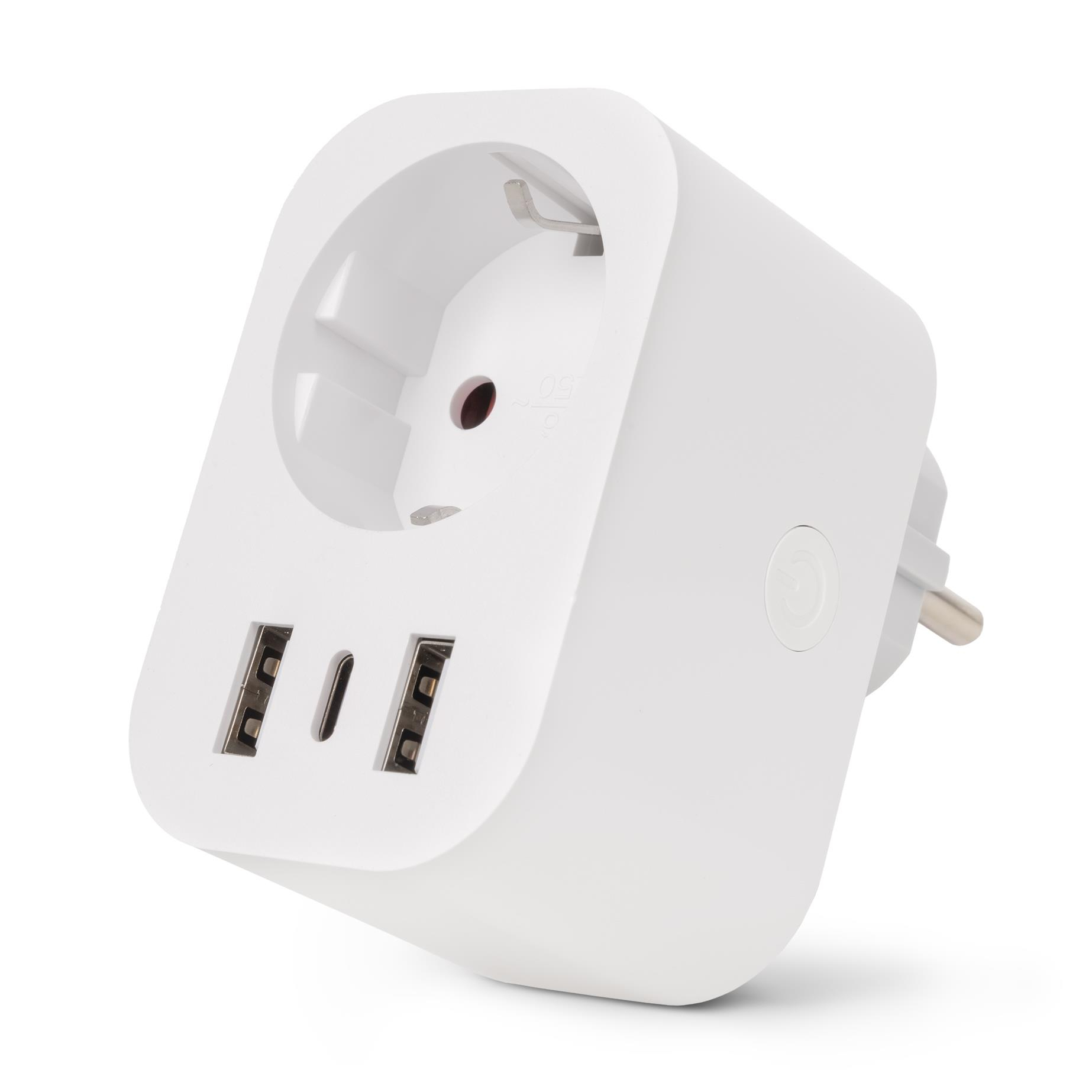 EU Product - WIFI Steckdosenadapter 1-fach mit 2x USB-A/1x USB-C thumbnail