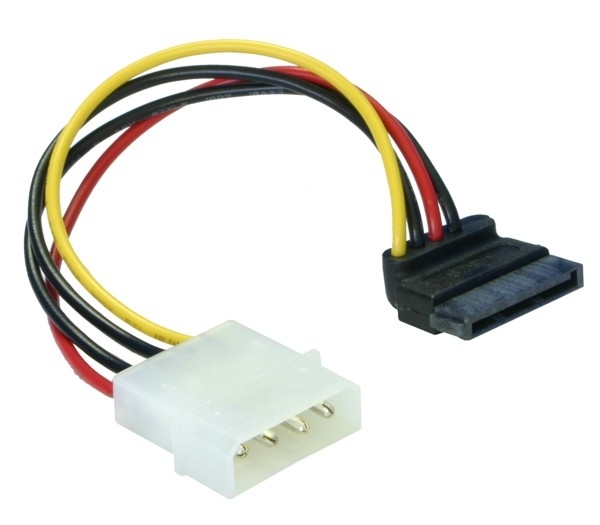 Image of DeLOCK Cable Power SATA HDD > 4pin male – angled Multicolour 0.15 m