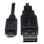 Tripp Lite UR050-001 USB cable 11.8" (0.3 m) USB 2.0 USB A Micro-USB B Black