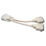 Cables Direct DV-188 DVI cable 0.2 m DVI-D 2 x DVI White