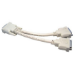 Cables Direct DV-188 DVI cable 0.2 m DVI-D 2 x DVI White