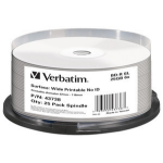 Verbatim BD-R SL 25GB 6x Wide Printable 25 Pack Spindle - No ID Brand