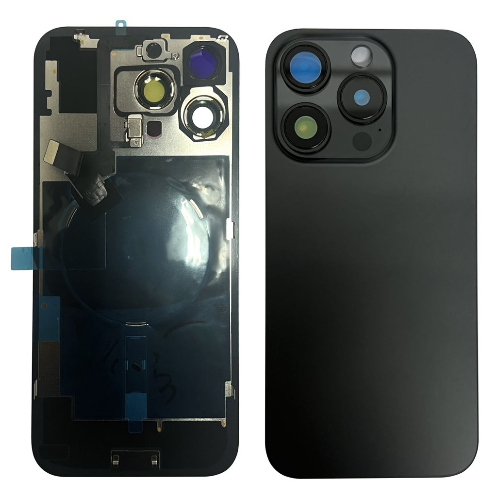 EU Product - iPhone 16 Pro Max Back Cover with Small Parts (No Logo) - Black Titanium thumbnail