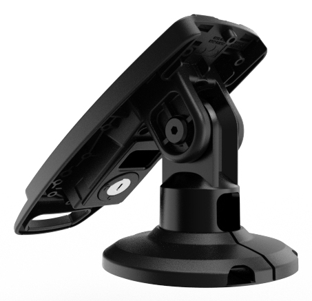 FLEXIPOLE SAFEBASE COMPACT. Locking stand. 11.7 cm/4.6 inches high, NO swivel. Backplate for appropriate device must be used