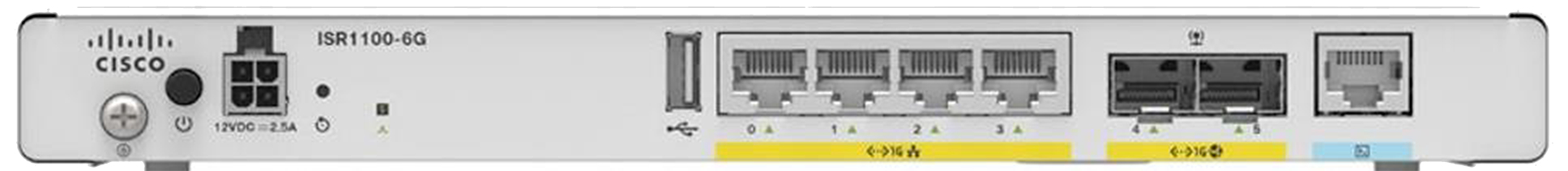 Photos - Router Cisco ISR1100-6G wired  Gigabit Ethernet Grey 