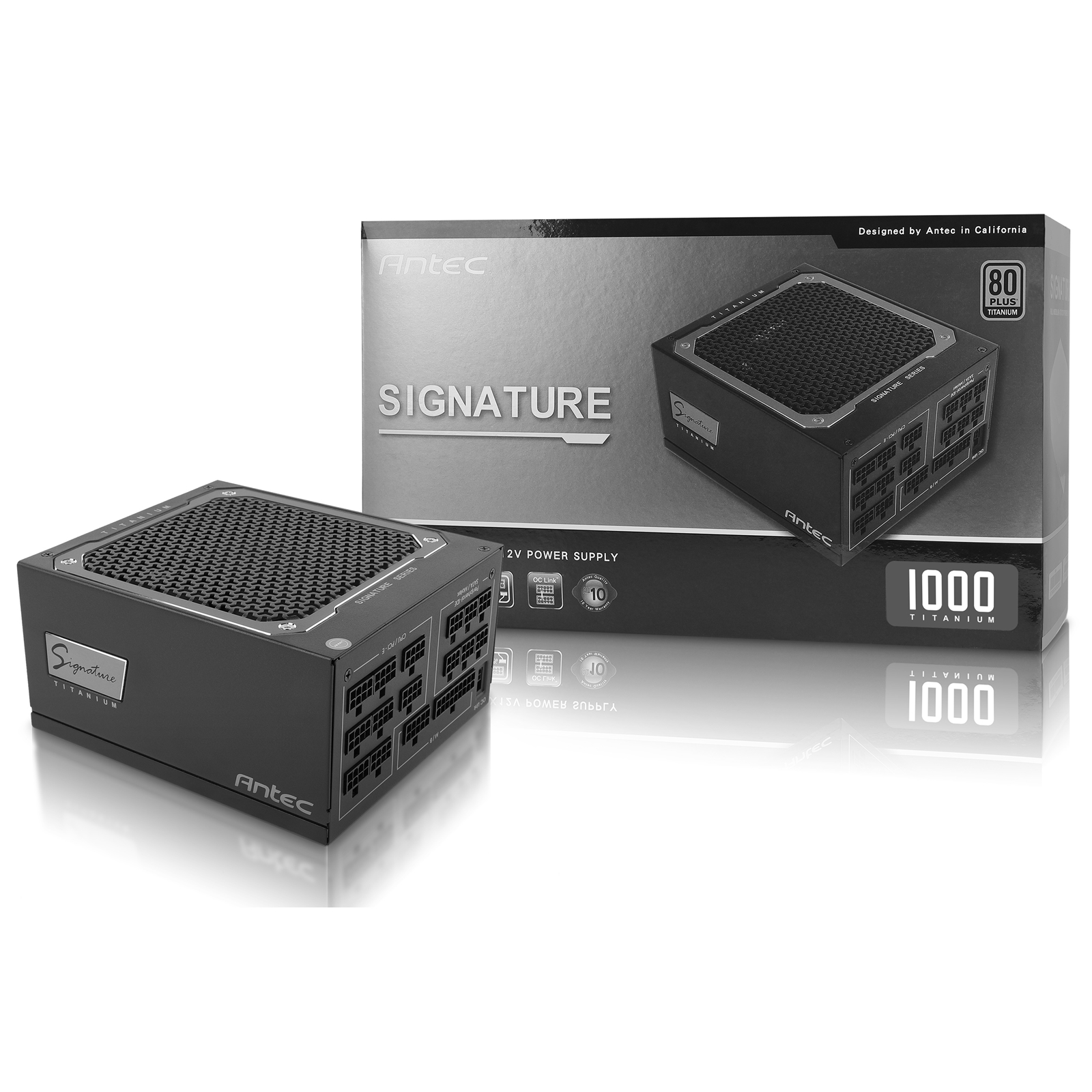 Image of Antec Signature Titanium 1000W PSU, 135mm FDB Silent Fan, 80 PLUS...