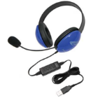 Ergoguys 2800BL-USB headphones/headset Wired Head-band Gaming Black, Blue
