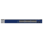 NETGEAR XS724EM Managed L2 10G Ethernet (100/1000/10000) 1U Blauw, Grijs