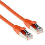 ACT Oranje 0,50 meter SFTP CAT6A patchkabel snagless met RJ45 connectoren