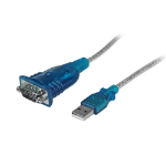 StarTech.com USB till seriell RS232 DB9-kabeladapter med 1 port – M/M