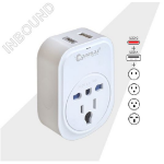 Generic Sansai USB Travel Adaptor USB A + C 2xUSB Charging Outlets 100-240VAC 10A 2400W Compatible with plugs from many countries