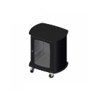 Unicol AVR9 portable device management cart/cabinet Black