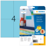 HERMA 4563 self-adhesive label Rectangle Blue 80 pc(s)