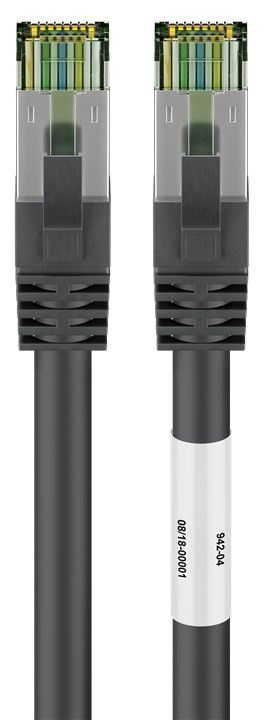 Image of Wentronic Cat 8.1 Patchkabel S/FTP PiMF schwarz 5 Meter - Cable -...