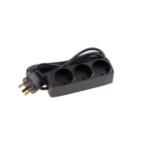 Microconnect Danish power strip 5-way 1,5 m black (for installation with detachable plug) 1.5 m 3 AC outlet(s)