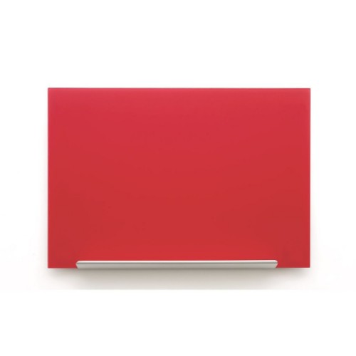 Nobo Diamond Glass Board Magnetic Red 993x559mm