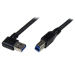 StarTech.com 1m Black SuperSpeed USB 3.0 (5Gbps) Cable - Right Angle A to B - M/M