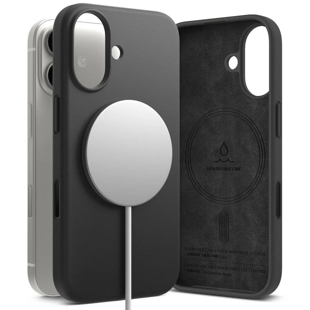 EU Product - Silicone MagSafe Case for iPhone 17 - Black thumbnail