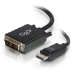 C2G Câble adaptateur DisplayPort mâle vers DVI-D mâle à liaison simple de 2 M - Noir
