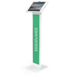 Compulocks iPad Pro M4 & M5 13", Apex Enclosure Brandable Floor Stand - White