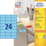 Avery Coloured Labels, Blue, 70 x 37 mm