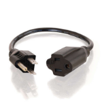 C2G 8ft Outlet Saver 16 AWG Power Extension Cord (NEMA 5-15R -> NEMA 5-15P) Black 94.5" (2.4 m)