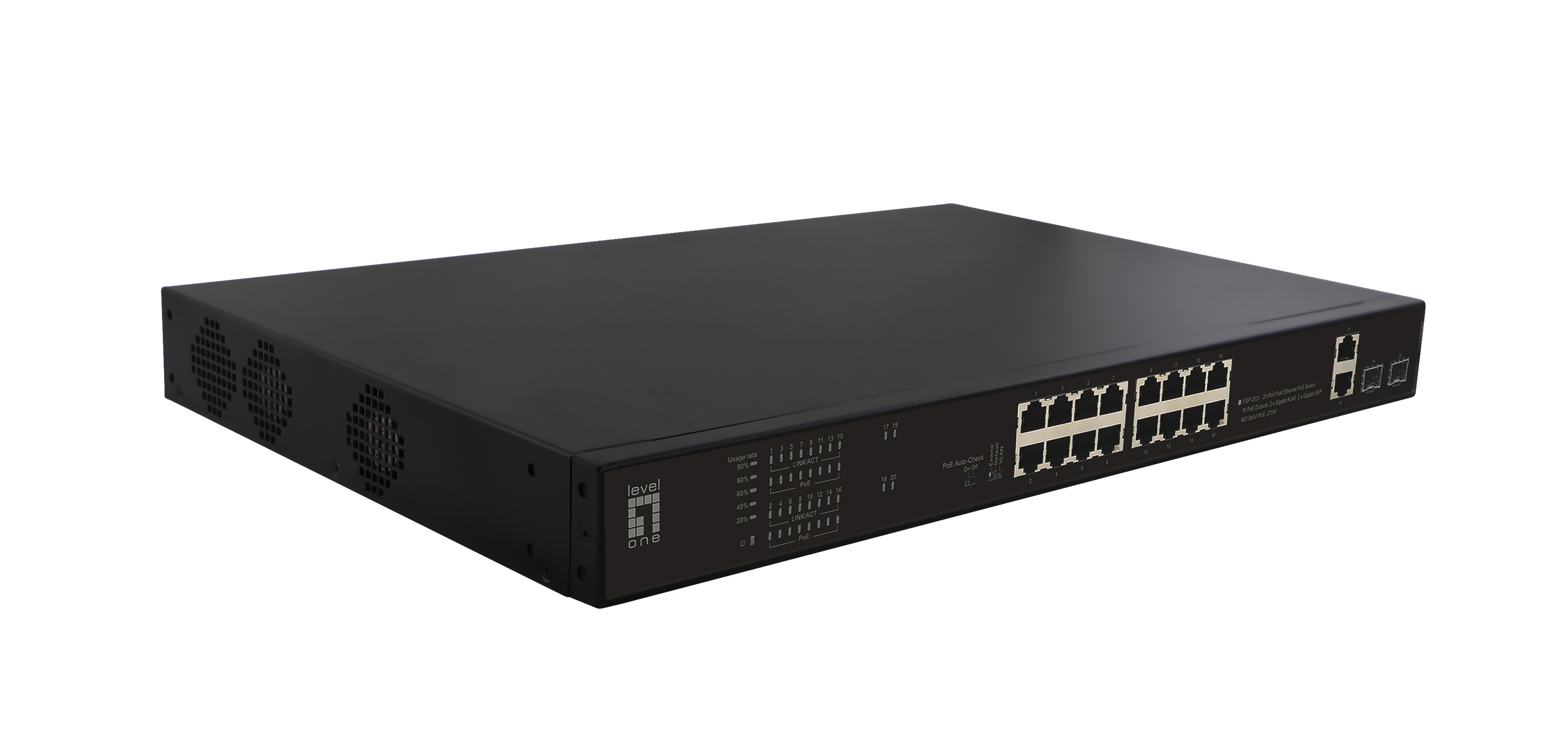 Image of LevelOne FGP-2031 network switch Unmanaged Fast Ethernet (10/100)...