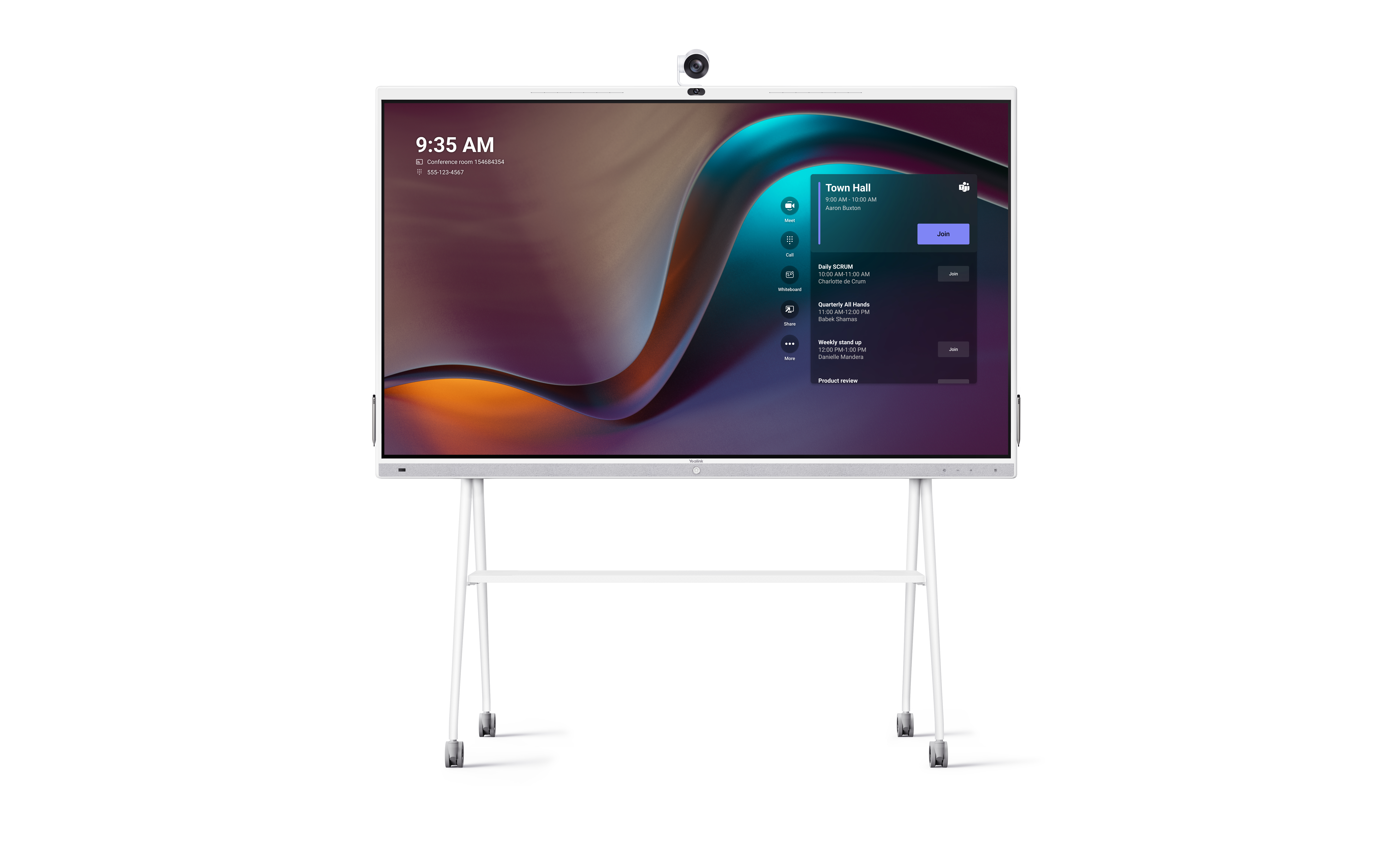 Yealink MeetingBoard 86"/MB86-A001 White - LED-backlit LCD display...