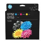 HP Combo de botella de tinta GT53/GT52, pack de 4