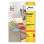 Avery L4790-20 self-adhesive label Rounded rectangle Removable Red 1300 pc(s)
