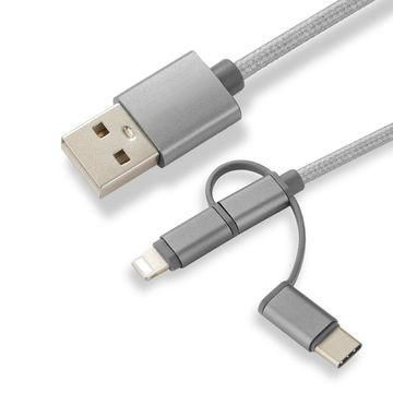 Image of CoreParts MOBX-ACC-003 USB cable 1 m Micro-USB A Micro-USB B Grey