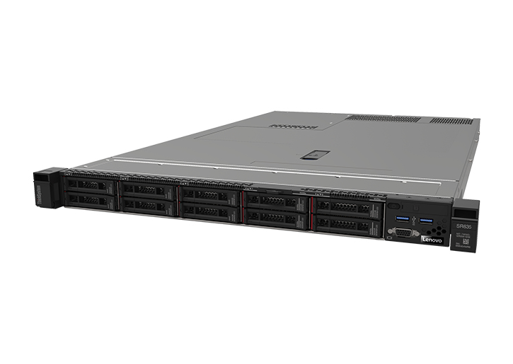 Lenovo ThinkSystem SR635 server 87.04 TB 2.8 GHz 32 GB Rack (1U) AMD EPYC 750 W DDR4-SDRAM