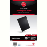 GBC LEATHERGRAIN COVERS BLACK PACK 100