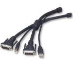 Belkin OmniView KVM Cables for SOHO Series with Audio, 3.0m, USB/DVI-I Dual Link KVM cable Black 3 m
