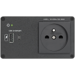 Extron AC+USB 311 FR socket-outlet AC + USB A + USB C Black