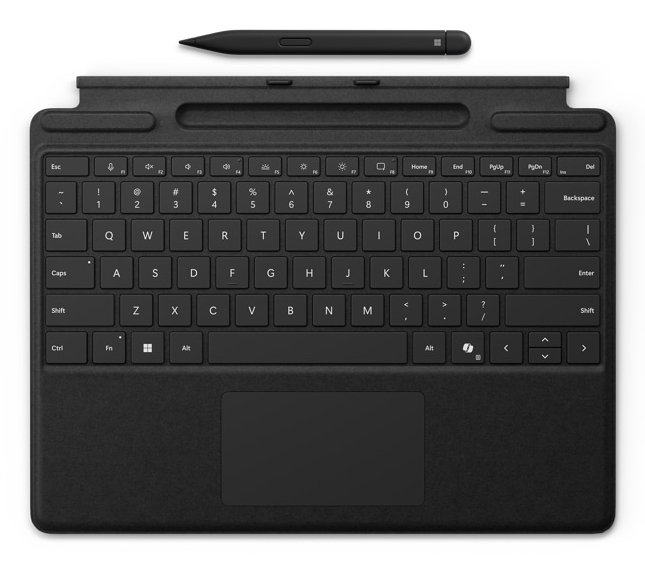 Microsoft Black Surface Pro Keyboard With Slim Pen For Business Qwerty Engli