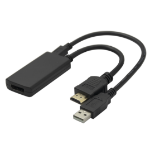 Deltaco 1902013 video cable adapter 0.2 m HDMI Type A (Standard) DisplayPort Black
