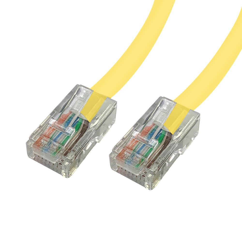 Videk Unbooted Cat5e UTP Cross Wired Patch Cable Yellow 5Mtr