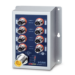 PLANET IP50 Ind 8-P 10/100TX M12 Unmanaged Power over Ethernet (PoE) Blue, Grey