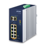 PLANET IP30 Ind 8-P 10/100/1000T Unmanaged Gigabit Ethernet (10/100/1000) Power over Ethernet (PoE) Blue, White
