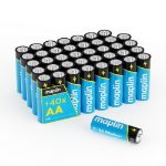 Maplin AA LR6 1.5V Alkaline Batteries 7 Year Shelf Life High Performance - Pack of 40