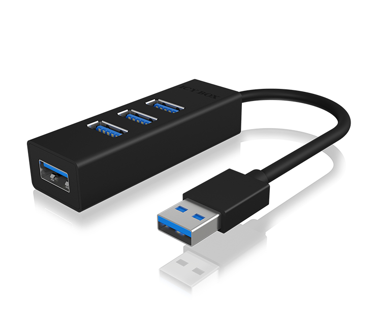 Image of ICY BOX 4-port USB 3.0 Hub - USB 3.2 Gen 1 (3.1 Gen 1) Type-A -...